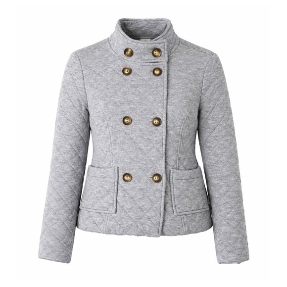 CAbi Jackets & Blazers - CAbi 3182 Gray Quilted Double Breasted Jacket Medium